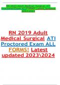 RN 2023 Adult Medical Surgical ATI Proctored Exam ALL FORMS! Latest updated 20232024