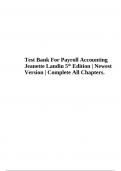 Test Bank For Payroll Accounting 5th Edition By Jeanette Landin Newest Version | Complete All Chapters.