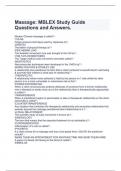  Massage: MBLEX Study Guide Questions and Answers.