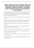 RPSGT ACTUAL EXAM TEST BANK WITH 1000 EXAM QUESTIONS AND CORRECT VERIFIED ANSWERS (VERIFIED CORRECT ANSWERS RPSGT EXAM 2024 PRACTICE QUESTIONS AND ANSWERS