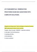 ATI FUNDAMENTALS REMEDIATION  PROCTORED EXAM 2024 QUESTIONS WITH  COMPLETE SOLUTIONS .