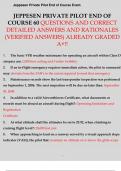 JEPPESEN PRIVATE PILOT END OF COURSE 60 QUESTIONS AND CORRECT DETAILED ANSWERS AND RATIONALES (VERIFIED ANSWERS) ALREADY  GRADED A+!!