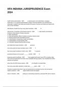 HFA INDIANA JURISPRUDENCE Exam 2024  Questions And Answers