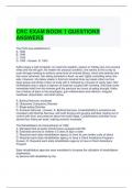 CRC EXAM BOOK 1 QUESTIONS ANSWERS 2024