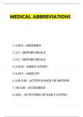 MEDICAL ABBREVIATIONS