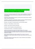 DECA Business Administration Core - Performance Indicators Exam Questions and Answers 2024