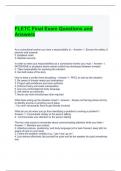 FLETC Final Exam Questions and Answers 2024 / Graded A