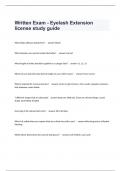 Written Exam - Eyelash Extension license study guide