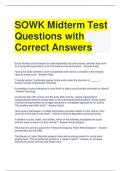 SOWK Midterm Test Questions with Correct Answers