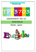 TPF3703 ASSIGNMENT 51 2024 (FULL PORTFOLIO)