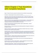 USAA Chapter 2 Test Questions with Complete Solutions