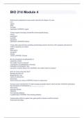 BIO 214 MICROBIOLOGY Questions and Complete solutions