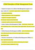 CRM Principles of Risk Management Exam 2025 Questions and Answers (2025 / 2026) (Verified Answers)