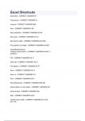 Excel Shortcuts with complete solution 