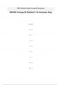 NIH Stroke Scale Group B Answers/ NIHSS Group B Patient 1-6 Answer Key