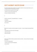DOT HAZMAT 49CFR EXAM QUESTIONS AND ANSWERS GRADED A+