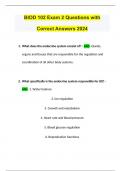 BIOD 102 Exam 2 Questions with Correct Answers 2024