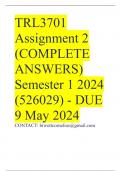 TRL3701 Assignment 2 (COMPLETE ANSWERS) Semester 1 2024 (526029) - DUE 9 May 2024