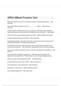 APEA Q Bank Practice Test Questions and Answers 2024( A+ GRADED 100% VERIFIED).