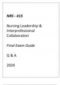 (GCU) NRS-415 NURSING LEADERSHIP & INTERPROFESSIONAL COLLABORATION FINAL