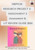 HRPYC81 Project 2 Assignment 6 2024 Literature Review 