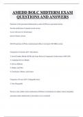 AMEDD BOLC MIDTERM EXAM  QUESTIONS AND ANSWERS