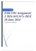 EML1501 Assignment 2 2024 (651347)- DUE 28 June 2024