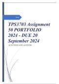 TPS3703 Assignment 50 PORTFOLIO 2024 - DUE 20 September 2024