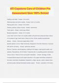 ATI Capstone Care of Children Pre Assessment Quiz 100% Solved