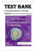 Test Bank for Communication in Nursing 10th Edition by Julia Balzer Riley