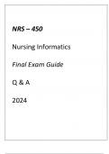 (GCU) NRS-450 NURSING INFORMATICS FINAL EXAM GUIDE Q & A 2024.