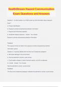 HealthStream Hazard Communication Exam Questions and Answers