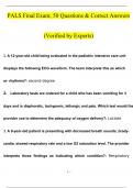 PALS Final Exam; 50 Questions & Answers;Latest Solution/ 100%Verified;PALS Final Exam (Actual Exam)