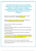 2024-2025 EMT FISDAP FINAL EXAM PREP  VERSION 2 WITH 200 EXAM QUESTIONS AND  CORRECT ANSWERS (100% CORRECT  VERIFIED ANSWERS)/ EMERGENCY MEDICAL  TECHNICIAN FISDAP FINAL EXAM V2  (NEWEST)