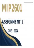 MIP2601 Assignment 1 2024