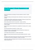 Final Prostart 2 Exam Questions and Answers