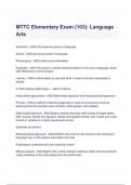 MTTC Elementary Exam (103)_ Language Arts