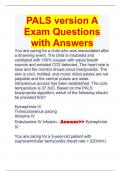 PALS version A Exam Questions with Answers