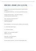  IEM 3523 - EXAM 1 (Ch.1,2,15,16) Questions And Answers 2024.