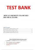 HESI A2 CHEMESTY EXAMS 2023- 2024 REAL EXAMS