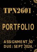 TPN2601 Assignment 50 Portfolio 2024