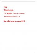 GCE CHEMESTRY MARKING SCHEME