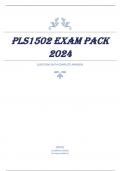PLS1502 EXAM PACK 2024