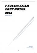 PYC1513 EXAM PREP NOTES 2024