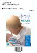 Test Bank: Maternal and Child Nursing Care, 6th Edition by London - Chapters 1-57, 9780136860099 | Rationals Included