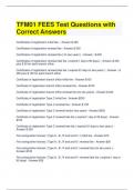 TFM01 FEES Test Questions with Correct Answers (1)