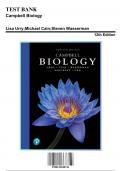 Comprehensive Test Bank for Campbell Biology, 12th Edition by Urry, 9780135188743, Encompassing Chapters 1 to 56 | Rationals Provided