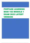 PORTAGE LEARNING  BIOD 152 MODULE 1  EXAM 2023 LATEST  VERSION