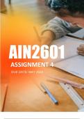 AIN2601 ASSIGNMENT 4 2024