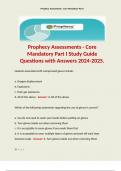 Prophecy Assessments - Core Mandatory Part I Study Guide Questions with Answers 2024-2025.